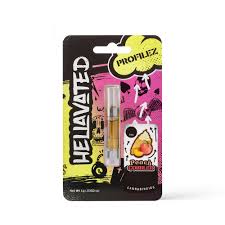 Photograph of product: HELLAVATED - VAPE DISTILLATE - 1G - PEACH COBBLER