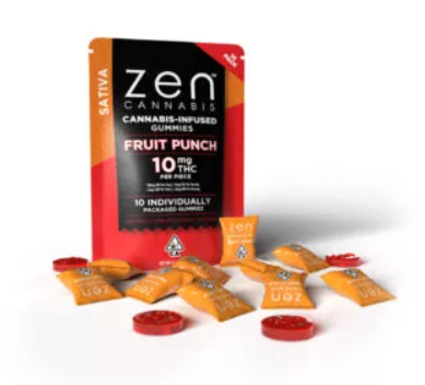Photograph of product: Zen Gummies Fruit Punch (S) 100mg