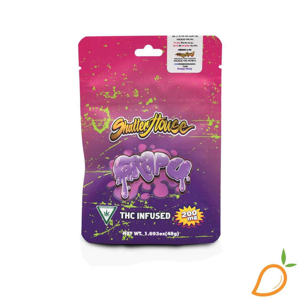 Photograph of product: 200mg Grape Gummies Shatter House
