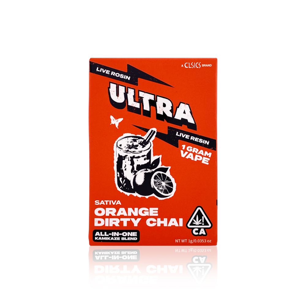 Photograph of product: ULTRA - All in one - Orange Dirty Chai - Live Rosin/Live Resin - 1G