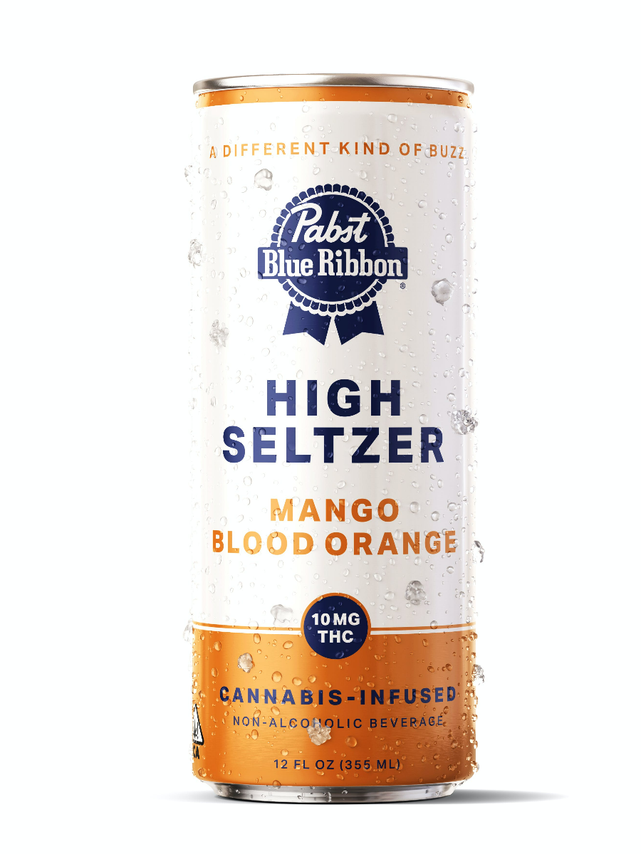 Photograph of product: PBR Infused Seltzer High Mango Blood Orange Single 10mg