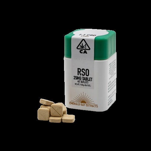 Photograph of product: Emerald Bay 25mg Mendo Sauce 1:1 Tablet 40pk