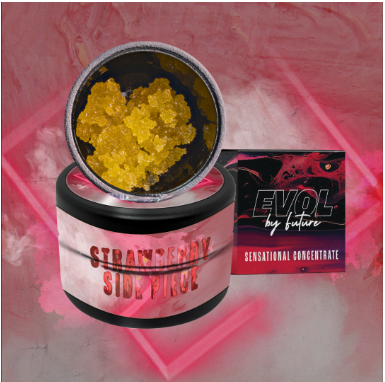 Photograph of product: Strawberry Side Piece | Live Sugar | 1g