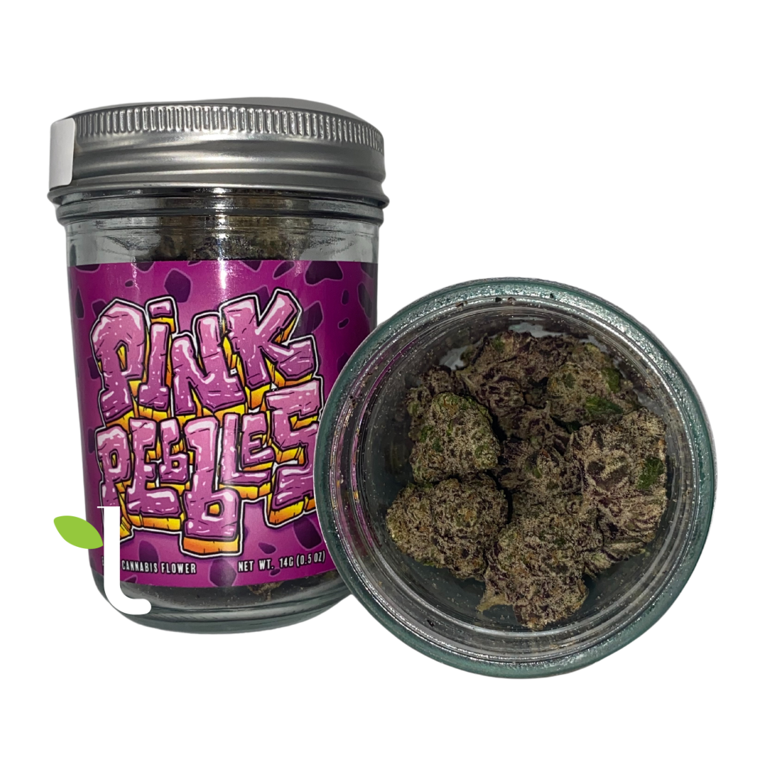 Photograph of product: Growing Pains - Pink Pebbles Prepackaged Flower - 14g