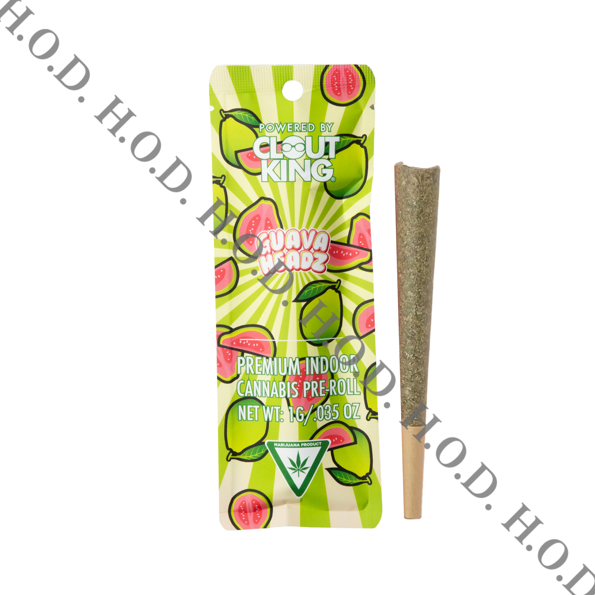 Photograph of product: Clout King Guava Headz Pre-Roll 1g