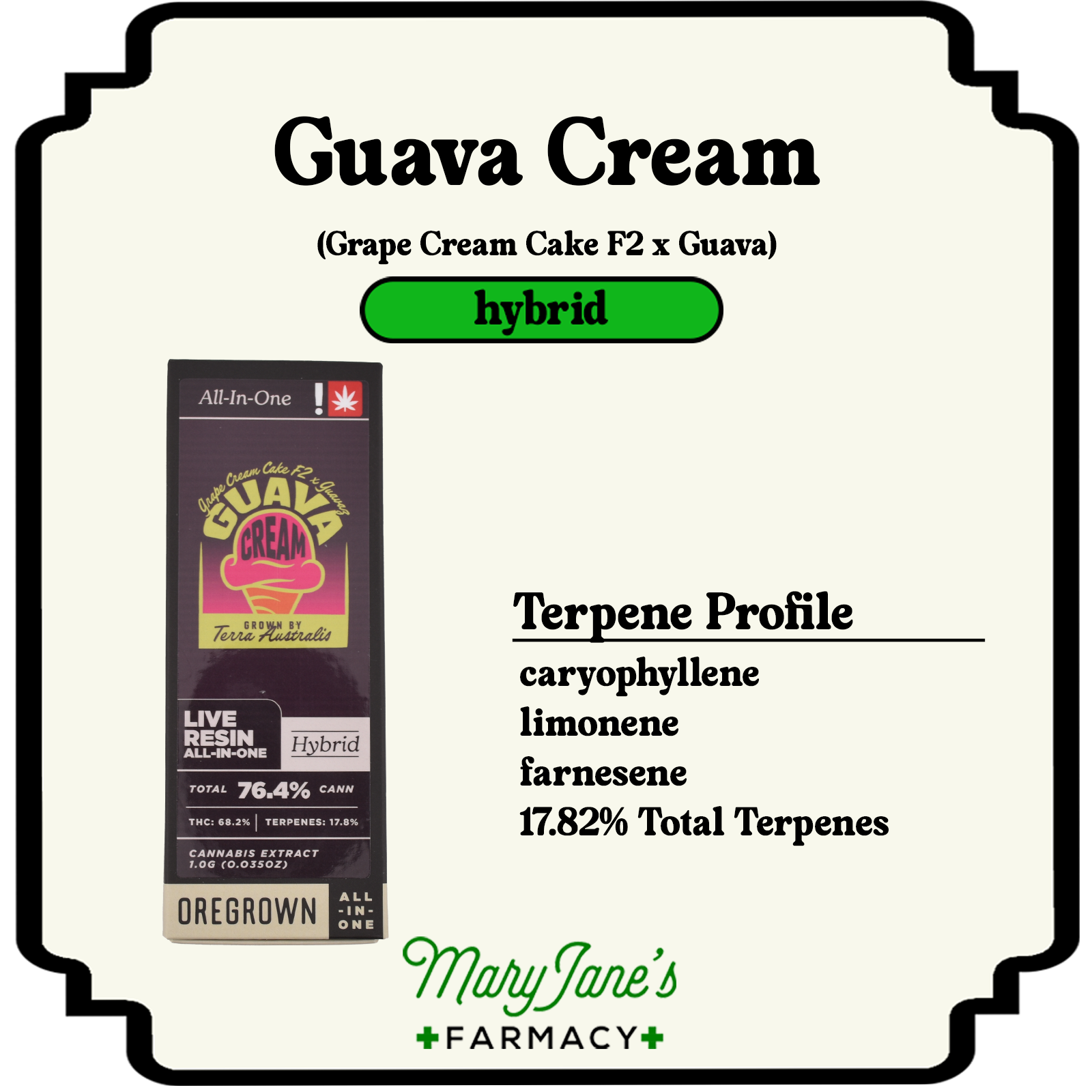 Photograph of product: Guava Cream Live Resin Pod All-In-One Disposable | 1g