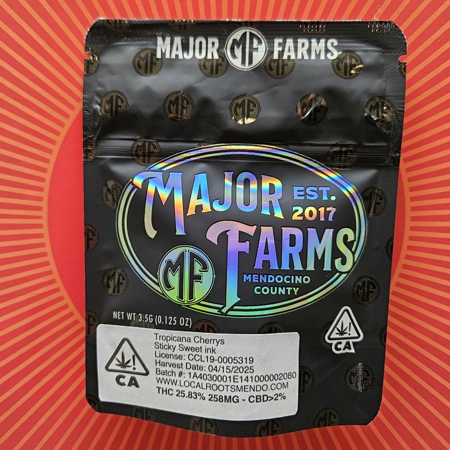 Photograph of product: Major Farms Tropicana Cherrys, 3.5g