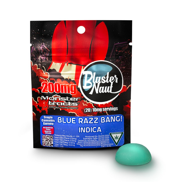 Photograph of product: Monster Xtracts | Blue Razz Bang | Blaster Naut | 200mg