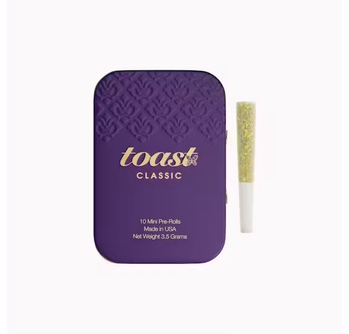 Photograph of product: Pre-Roll | Toast | Velvet Grasshopper | Diamond Infused Minis | 10pk | 3.5g