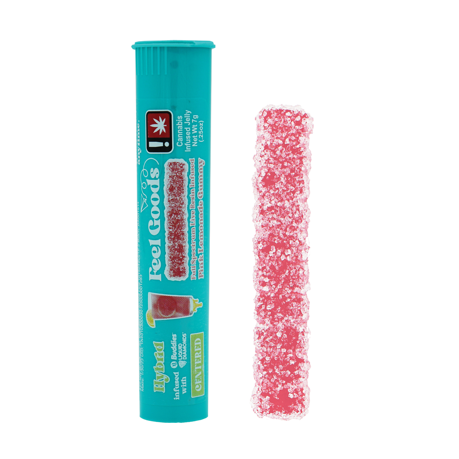 Photograph of product: Raspberry Lemonade Hybrid Live Resin Single Gummy (Feel Goods)