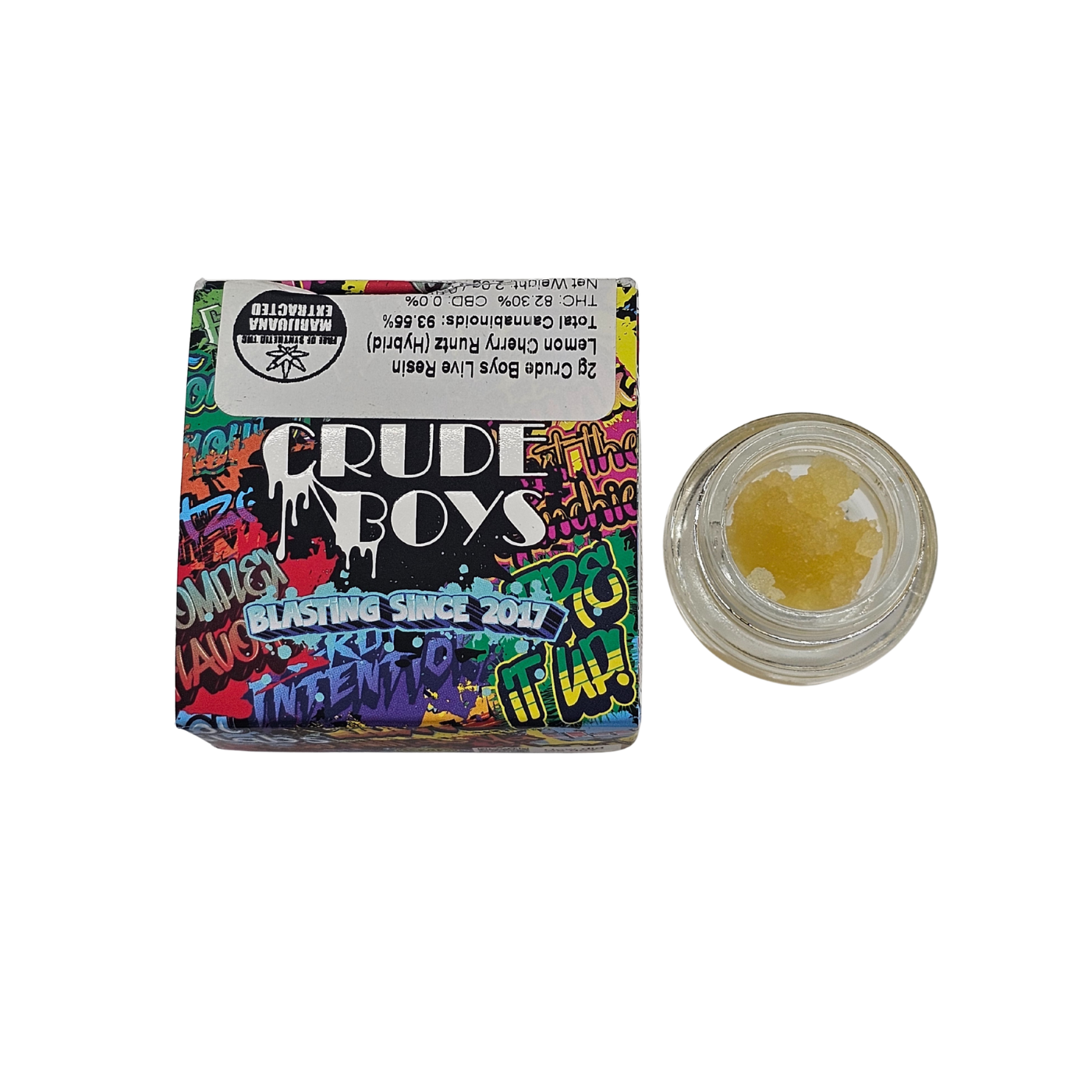 Photograph of product: Crude Boys - Lemon Cherry Runtz Live Resin