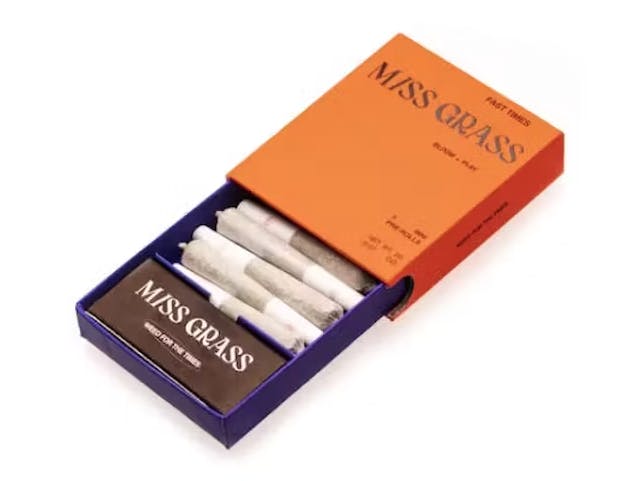 Photograph of product: Miss Grass | Fast Times Minis | Oui'd | Pre-Rolls | 5 Pack | 2g