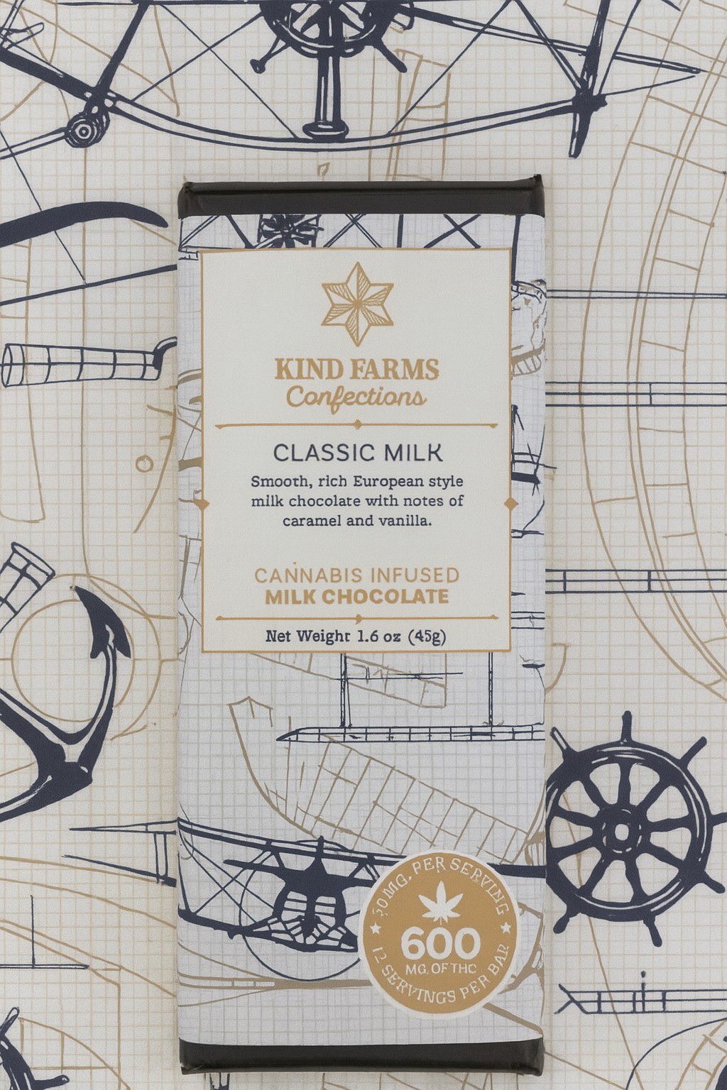 Photograph of product: 600mg KF Classic Milk Chocolate Bar