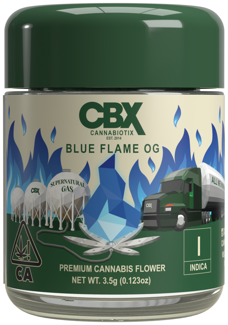Photograph of product: Cannabiotix - Blue Flame OG (Oui'd) Flower - 14g