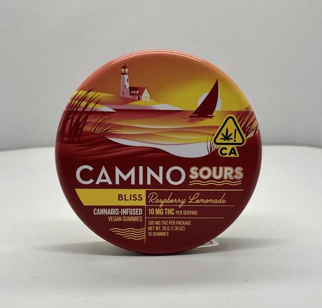 Photograph of product: Raspberry Lemonade Bliss Camino Sours 100mg - 