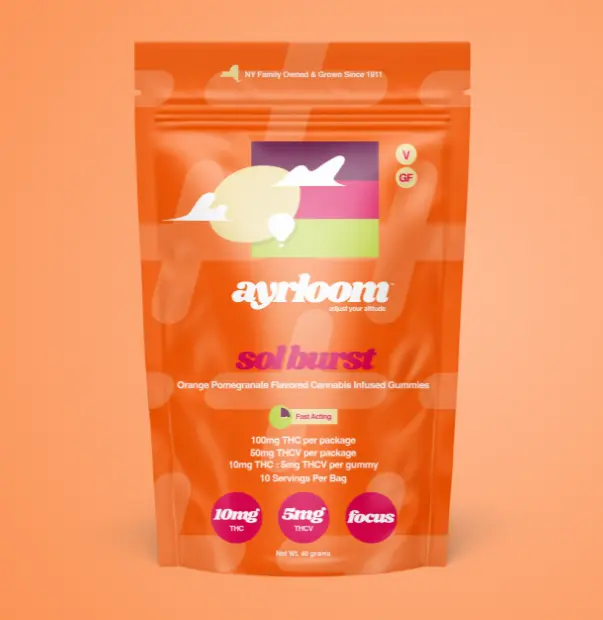 Photograph of product: Edibles | Ayrloom | Sol Burst Gummies 10pk | 100mg