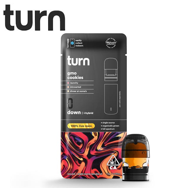 Photograph of product: Turn - GMO Cookies - Live Resin Pod - 1g - LR Pod