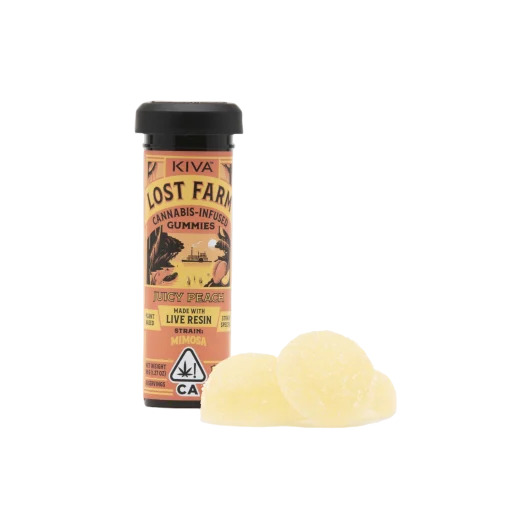 Photograph of product: Lost Farm - Juicy Peach - Gummy - 10ct - 100mg