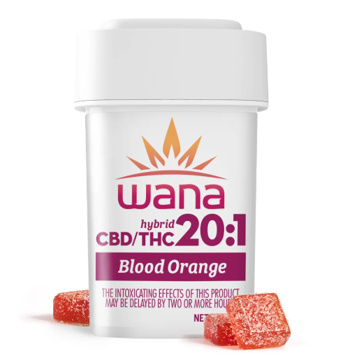 Photograph of product: Wana Sour - Gummies - Blood Orange 20:1 (10ct) 10mg