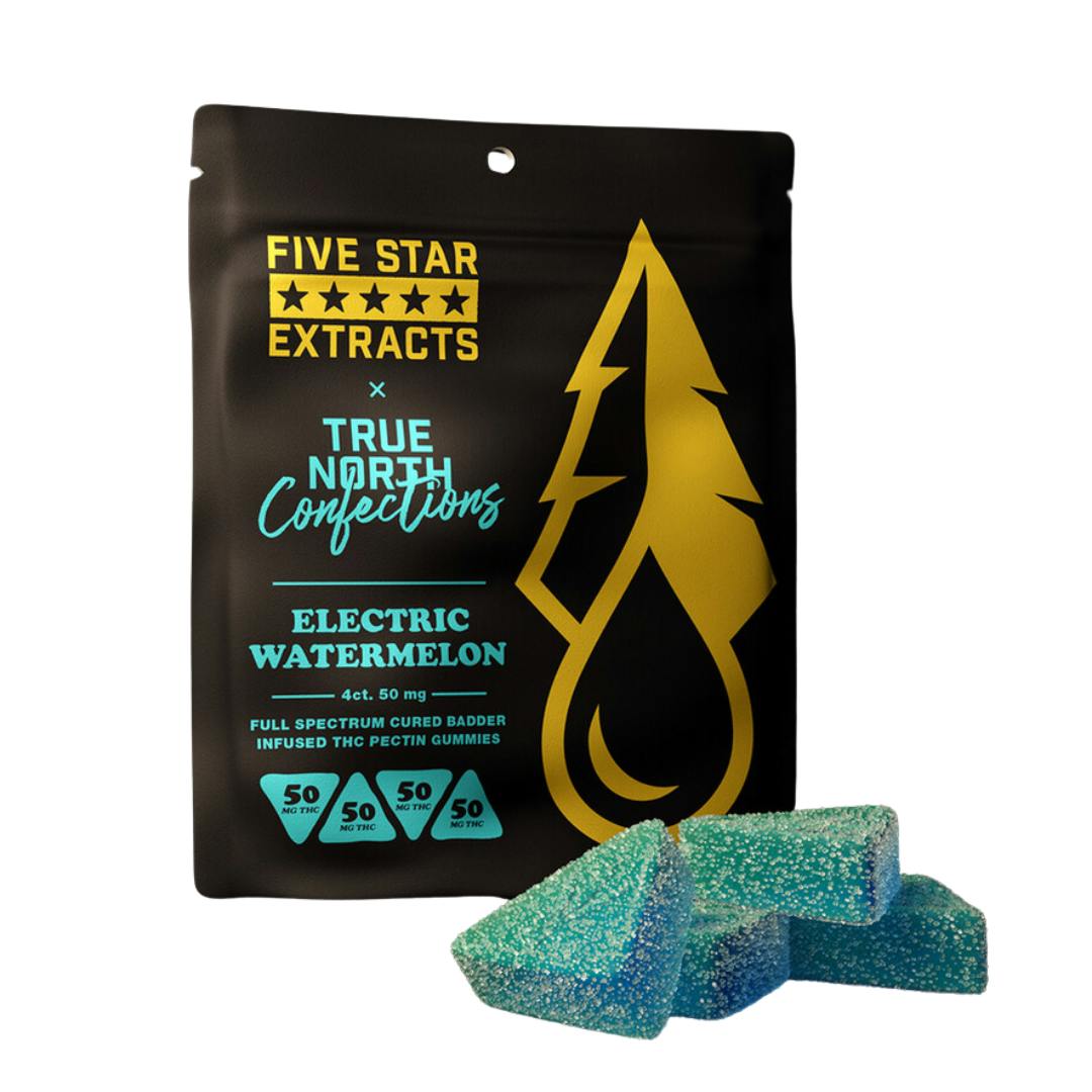 Photograph of product: 4X50MG VEGAN ELECTRIC WATERMELON FULL SPECTRUM GUMMIES