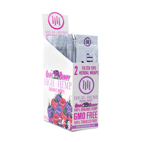 Photograph of product: High Hemp - BARE BERRY ORGANIC WRAPS - 2pk - Paraphernalia