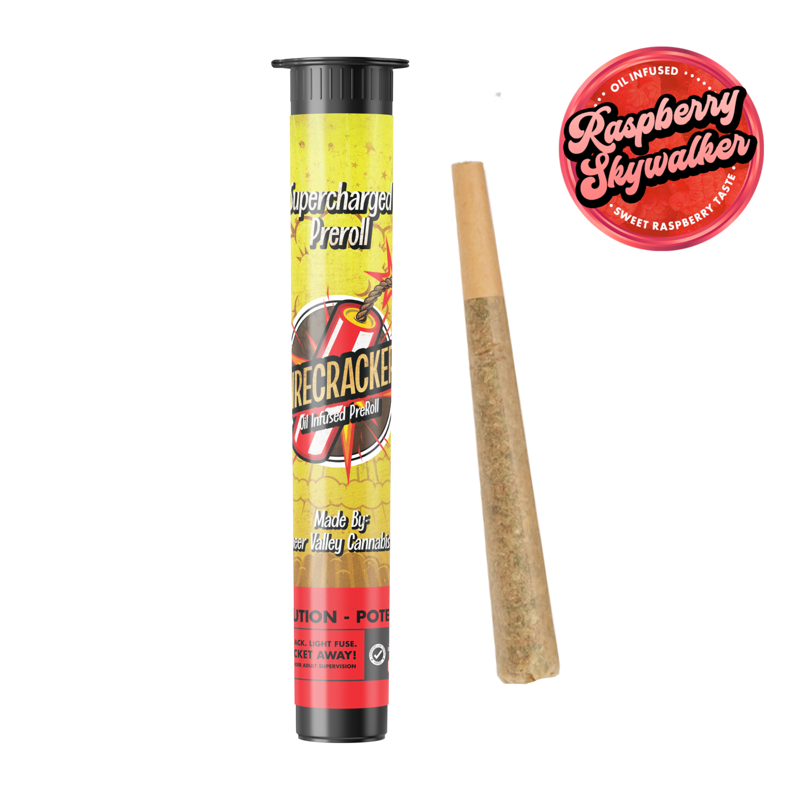 Photograph of Product: 1g Infused Pre-Roll | Raspberry Skywalker OG | Firecracker