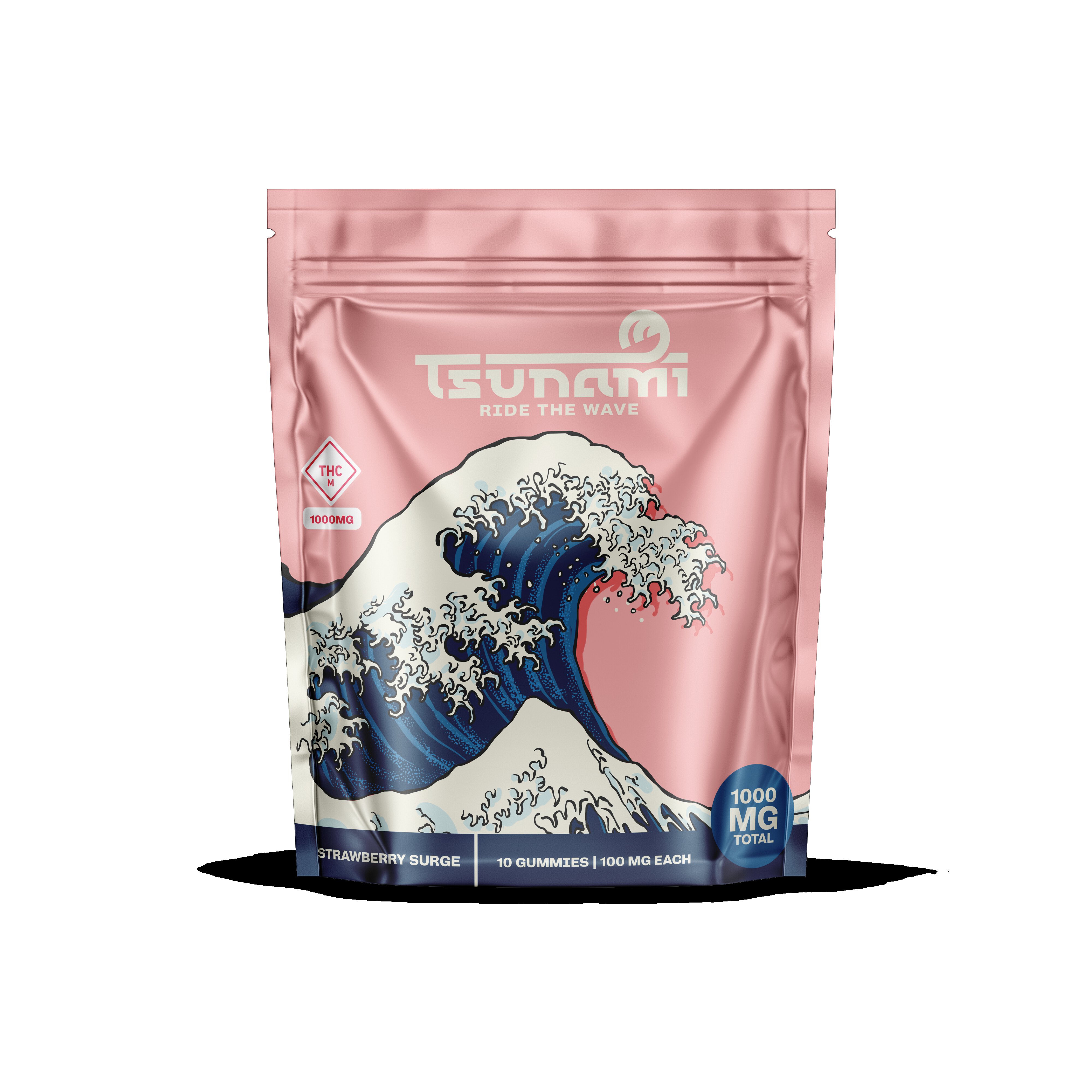 Photograph of product: TSUNAMI 1000MG STRAWBERRY SURGE GUMMIES