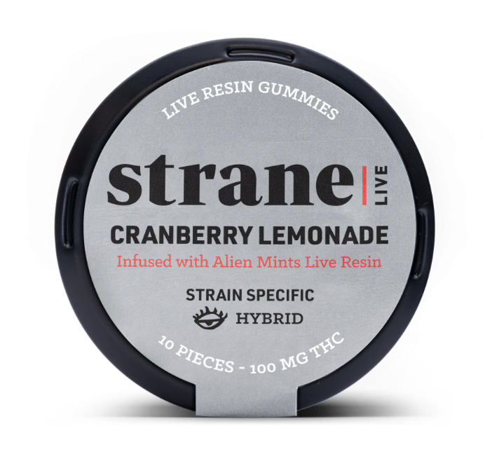 Photograph of Product: Cranberry Lemonade (Alien Mints Infused) Hybrid Live Resin Gummies [THC 10mg] || Strane