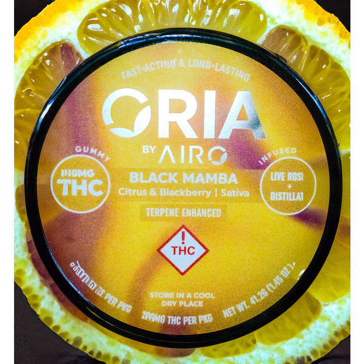 Photograph of product: Oria - Black Mamba 100mg Gummies
