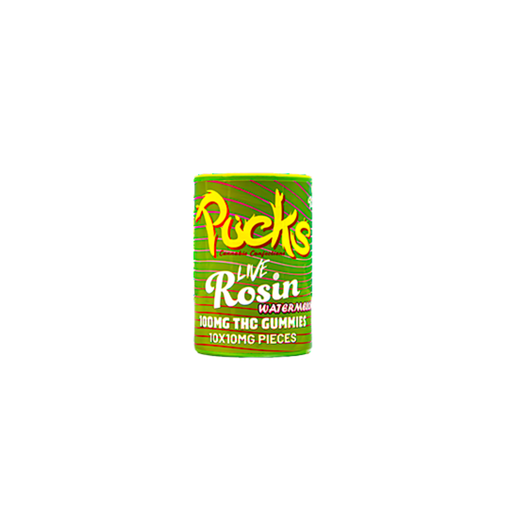 Photograph of product: Pucks Live Rosin Gummies 100mg (Watermelon)