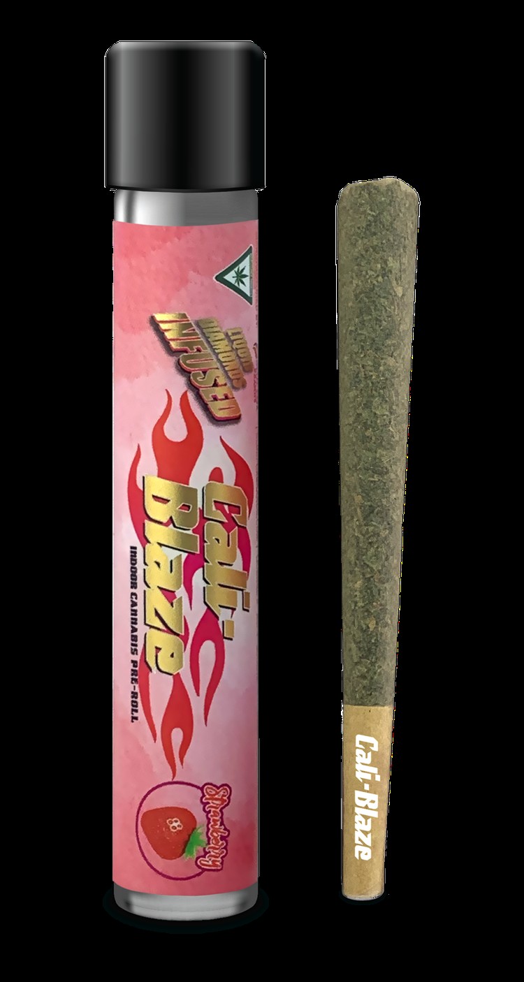 Photograph of product: CALI-BLAZE STRAWBERRY 1.2G LIQUID DIAMONDS