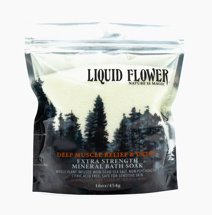 Photograph of product: Deep Muscle Relief & Detox | Extra Strength Mineral Bath Soak | Liquid Flower