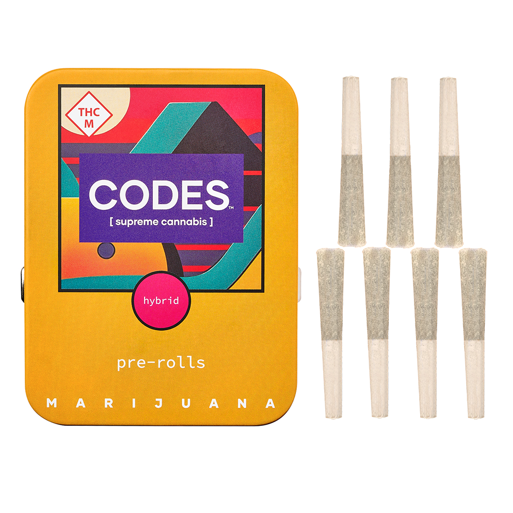 Photograph of product: Codes: Pre-Roll Pack | Papaya Bomb | 0.5g ea | 7pk