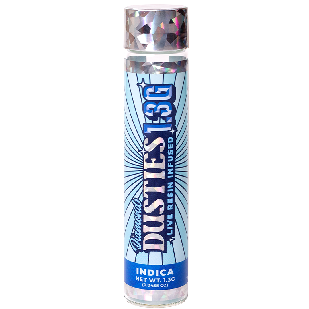 Photograph of product: Dusties Diamond Infused Preroll 1.3g Oui'd Sapphire
