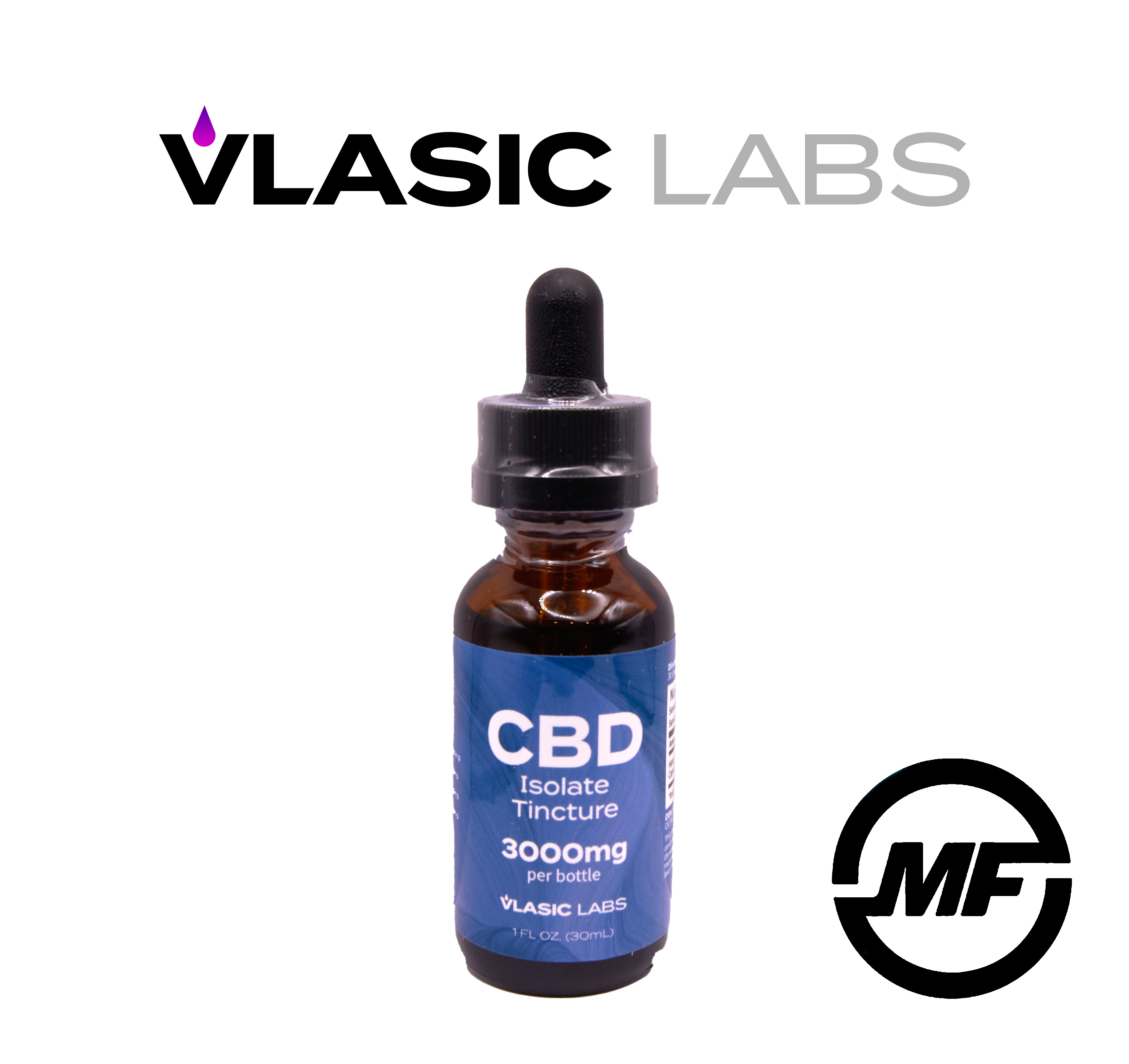 Photograph of Product: Vlasic Labs | CBD Isolate Tincture | 3000mg