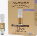 Photograph of product: [Almora Farm] Live Resin Cartridge - 1g - Caramel Cream (I)
