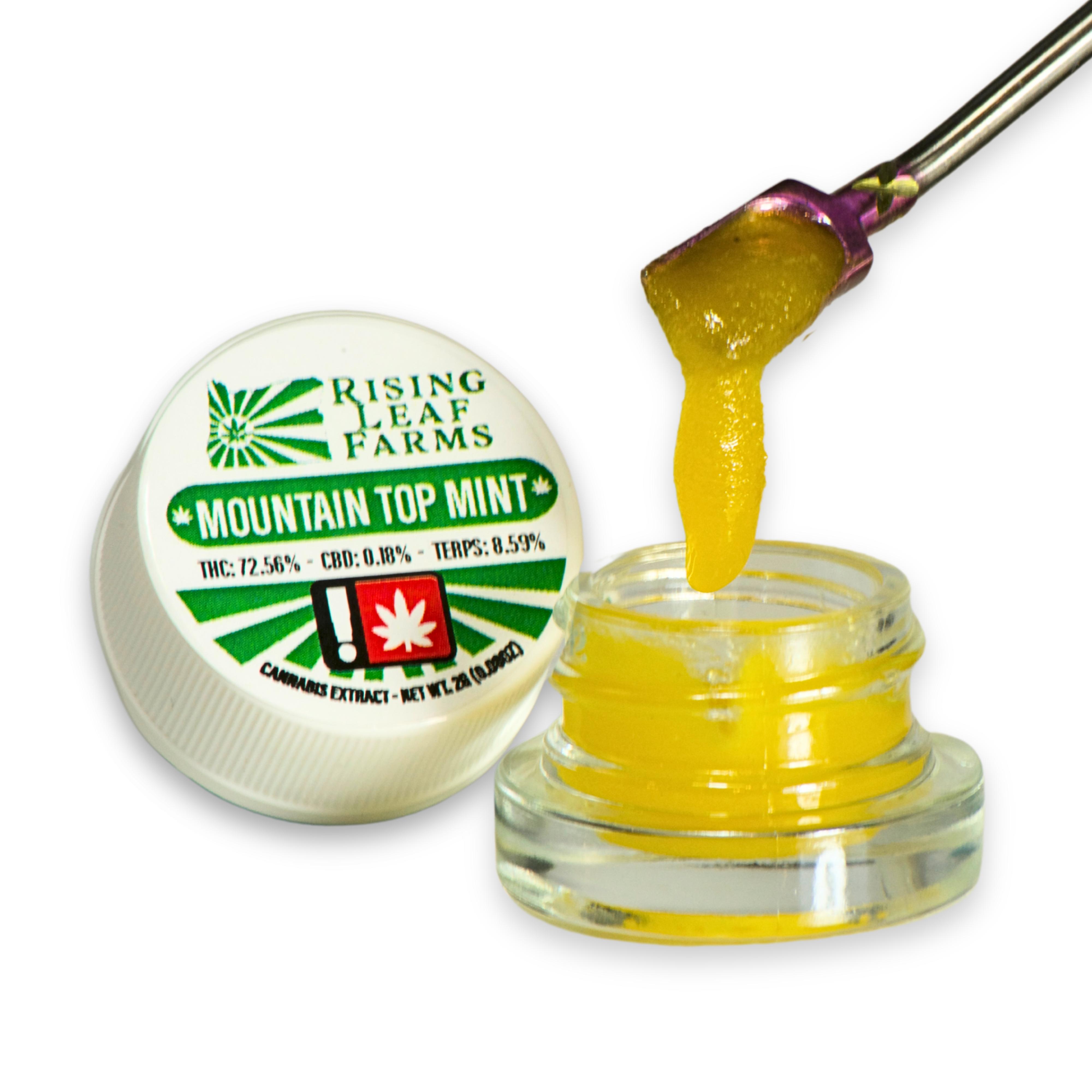 Photograph of product: Rising Leaf Mountain Top Mint Live Budder