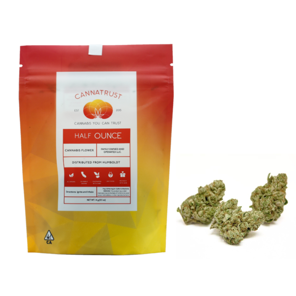 Photograph of product: CannaTrust Sungrown 14g Half Ounce - Pound Cake (I)