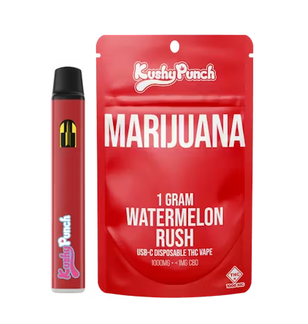 Photograph of product: Watermelon Rush Oui'd Disposable 1 G