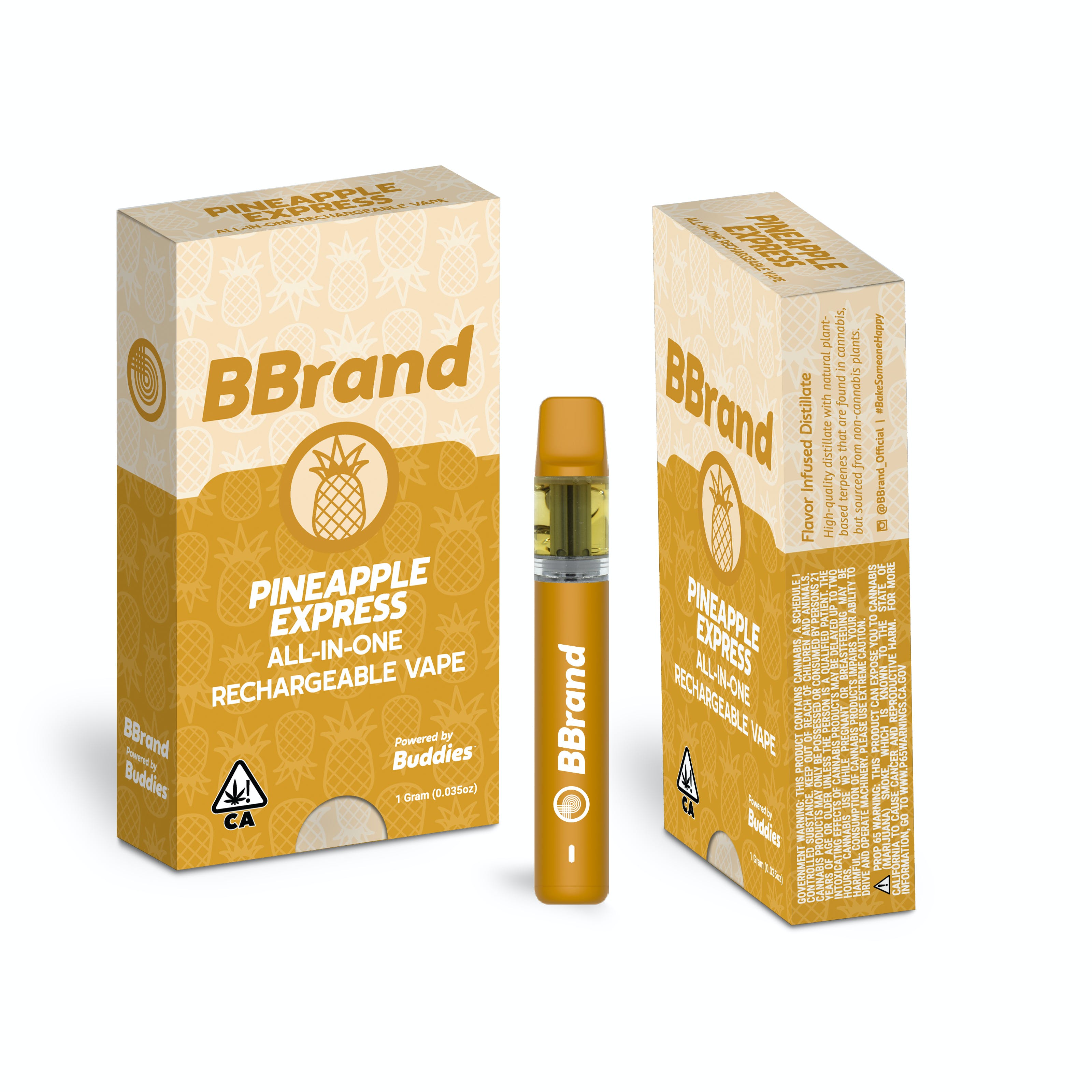 Photograph of Product: Buddies | Distillate AIO | Pineapple Express | 1g