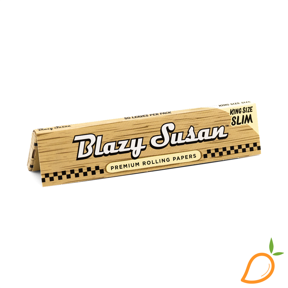 Photograph of product: 50ct Slim King Size Unbleached Rolling Papers  Blazy Susan