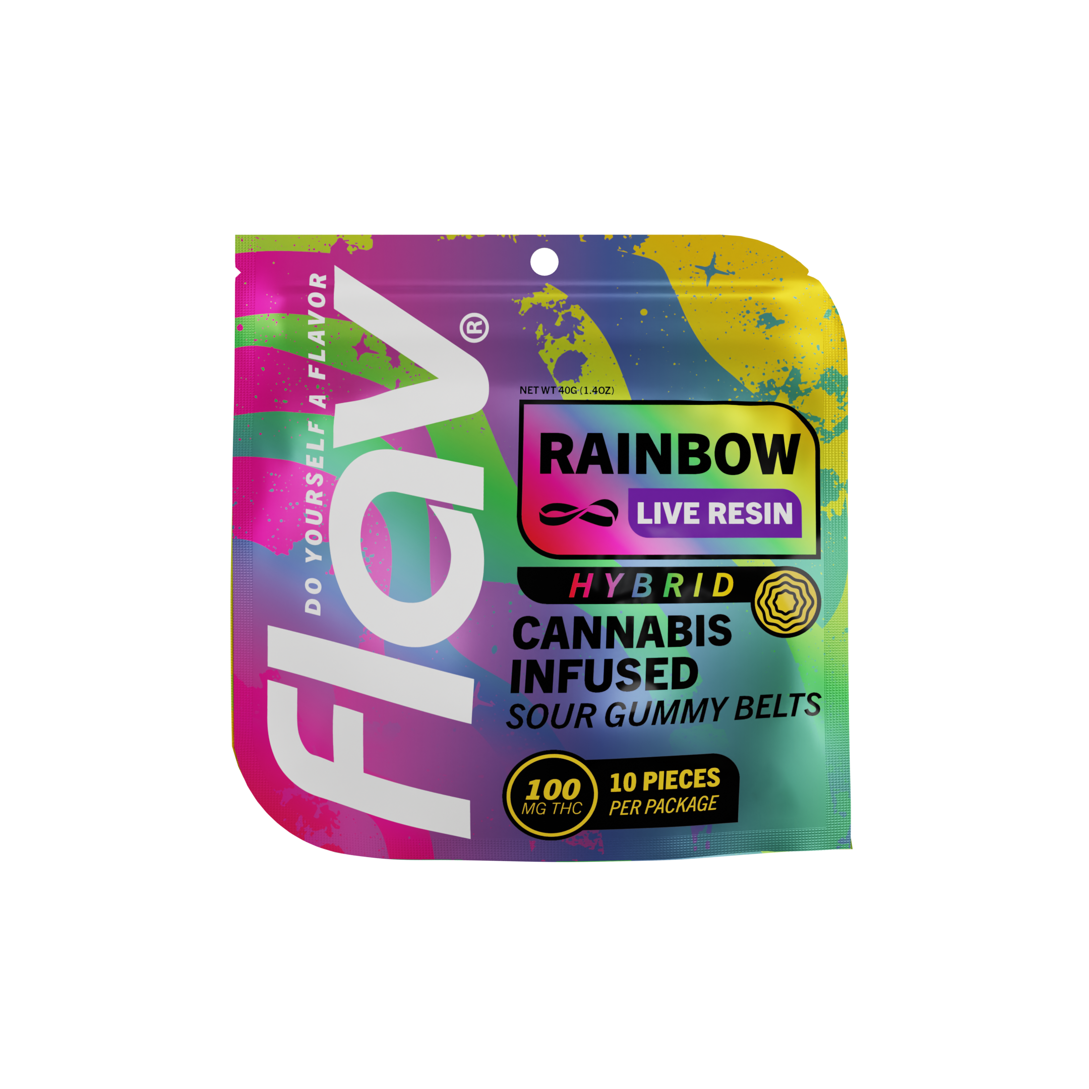 Photograph of product: Rainbow Belts 10-pack