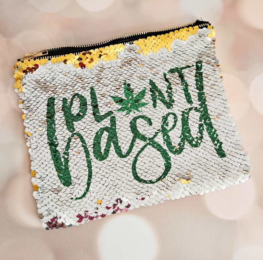 Photograph of product: Salt & Sparkle - Plant Based 420 Sequin Cosmetic Case