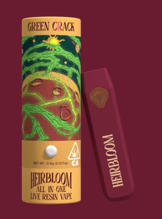 Photograph of product: Heirbloom Green Crack Live Resin AIO
