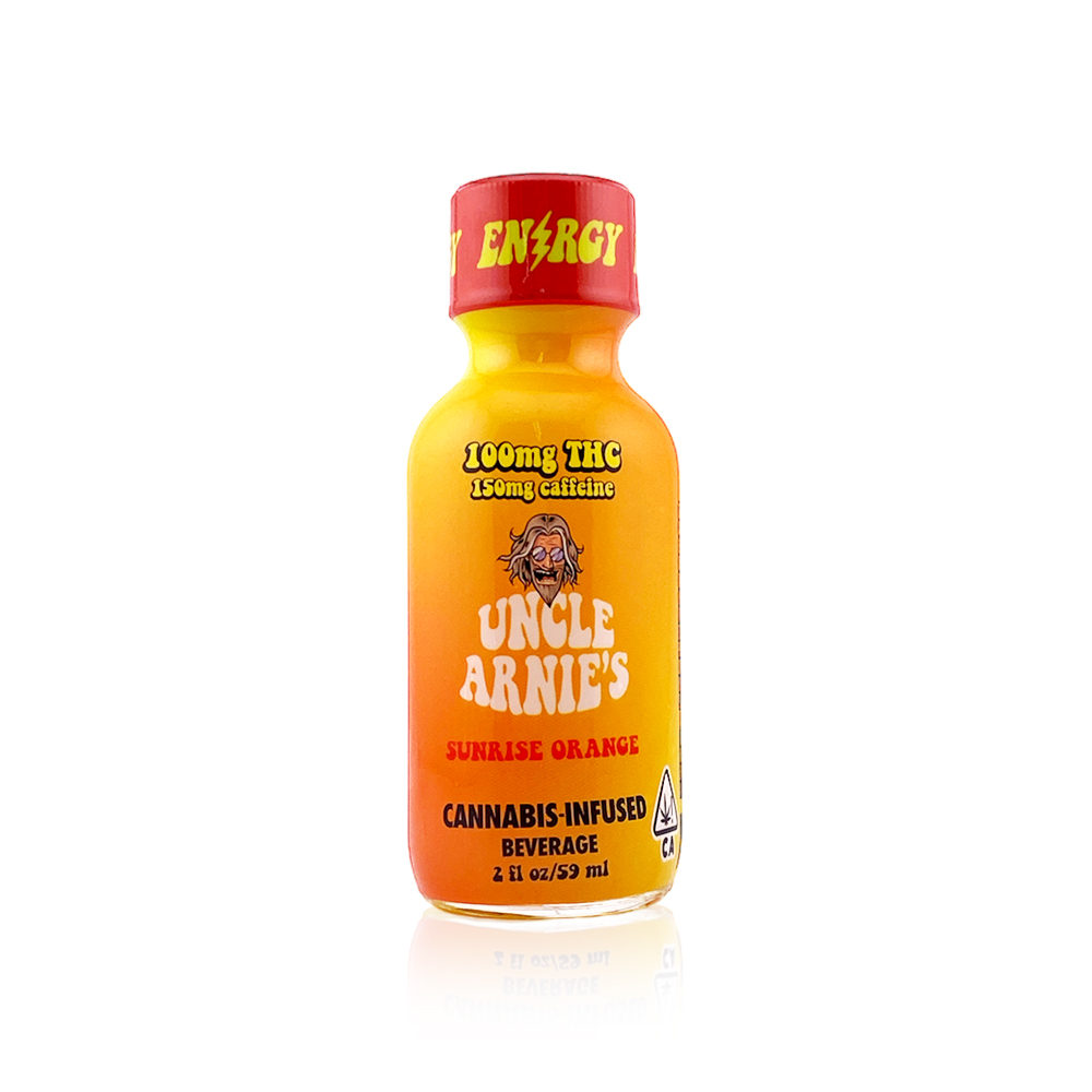 Photograph of product: UNCLE ARNIE'S - Drink - Sunrise Orange - Caffeine - 2oz Shot - 100MG