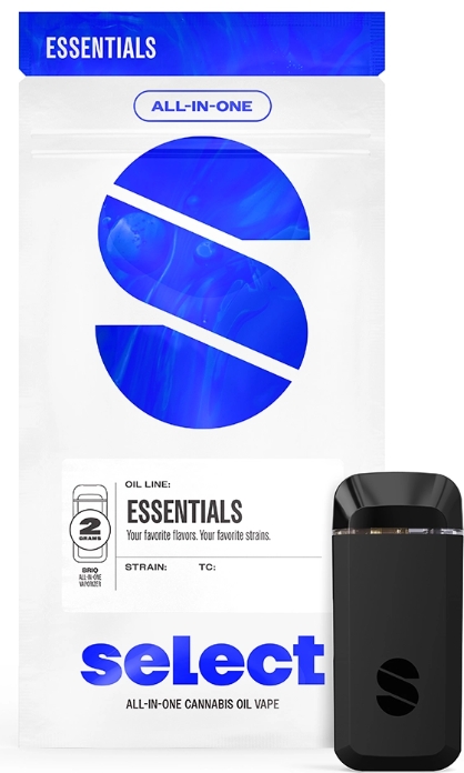Photograph of product: Select BRIQ | 2g | Vape | Distillate Disposable | Bubba Kush