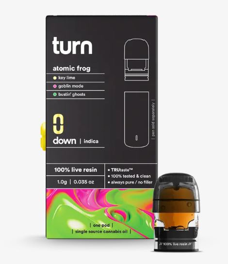 Photograph of product: Atomic Frog | Turn Down Live Resin Pod