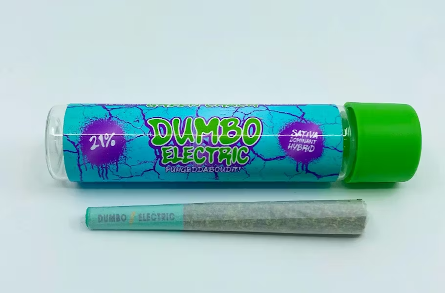 Photograph of product: Dumbo Electric | Pre-Roll | Green Crack | 1g