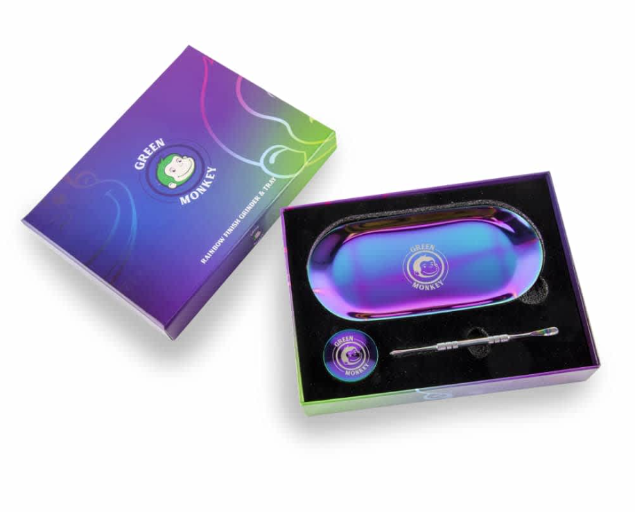 Photograph of product: Green Monkey Rainbow Grinder and Tray Kit