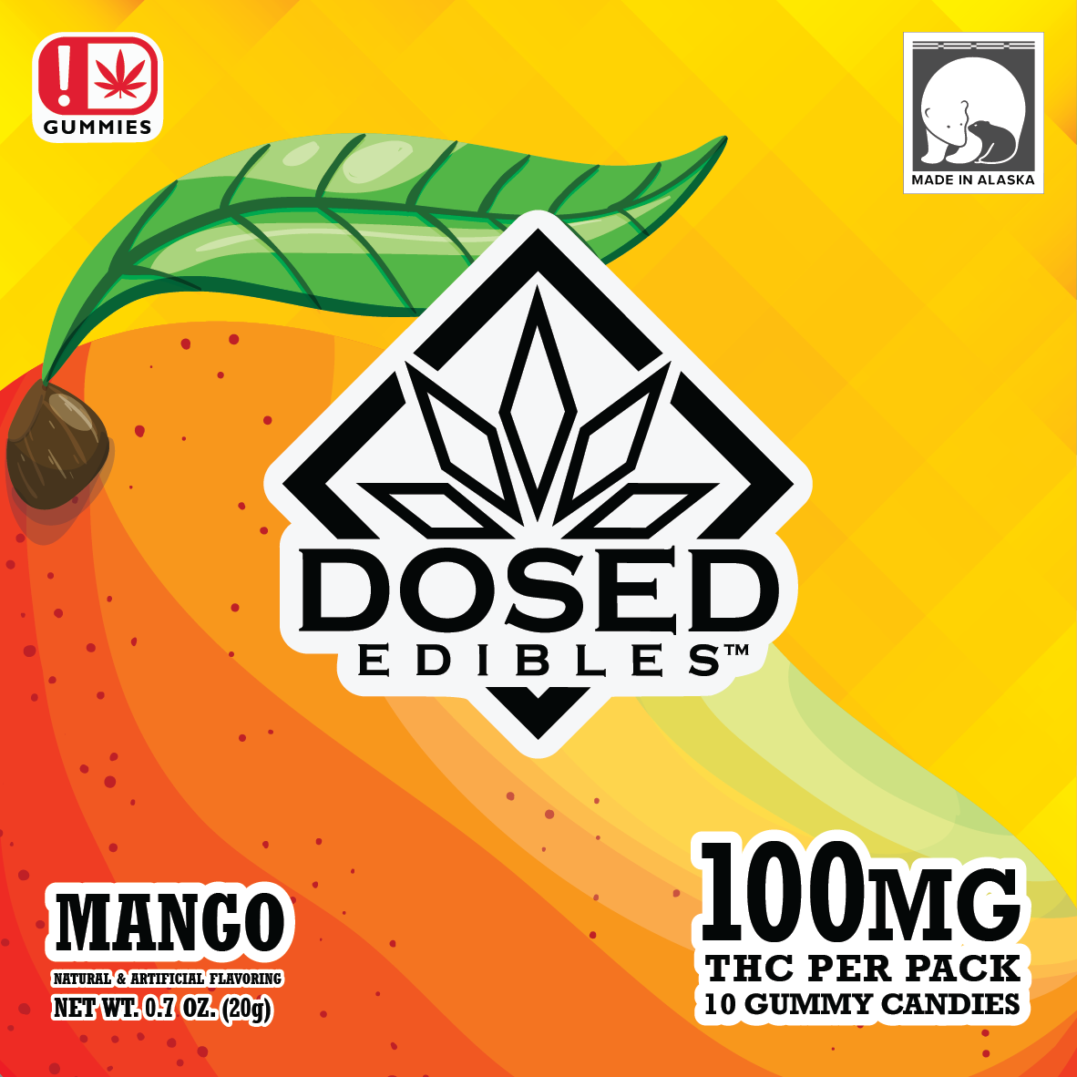 Photograph of product: 100mg Mango Gummies